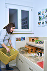 woman with Guinea Pig