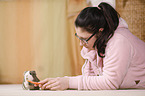 young woman with guinea pig