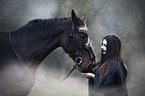 woman with warhorse