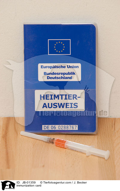 Heimtierausweis / immunization card / JB-01359