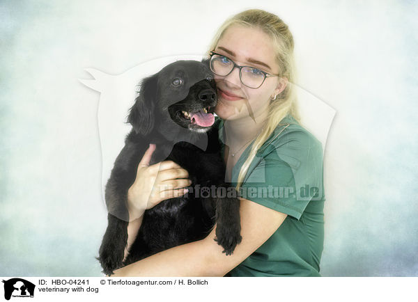 Tierrztin mit Hund / veterinary with dog / HBO-04241