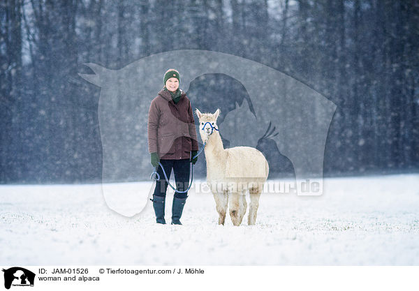 woman and alpaca / JAM-01526