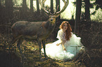 woman with Red Deer