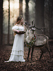 woman with Reindeer